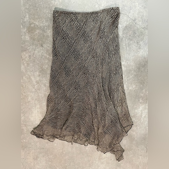 Robbie Bee Vintage 2 Piece Silk Skirt Set 12 Asymmetric Fairycore Whimsical 90s - Picture 5 of 12